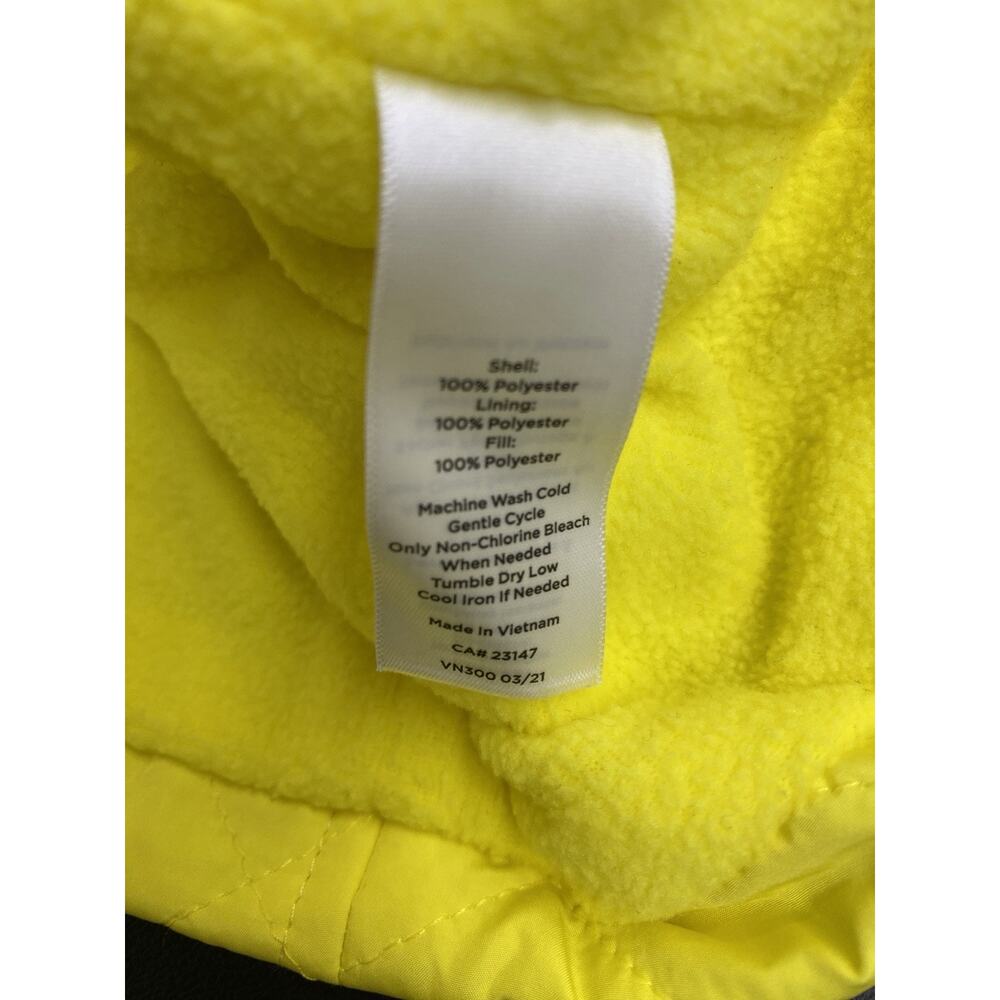 Talbots Vest Womens Large Quilted Yellow Button Front Pockets Classic Spring - Picture 6 of 13